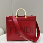 Replica Fendi Peekaboo Tote Red - high-end replica designer purse