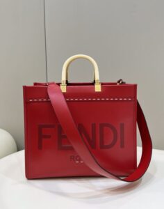 Replica Fendi Peekaboo Tote Red - high-end replica designer purse