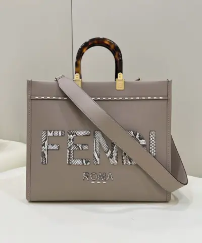 Replica Fendi Sunshine Tote Beige - designer handbag clone