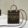 Replica Fendi Mini Tote Brown Monogram - high-end replica designer purse