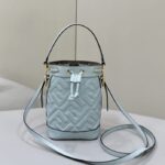 Replica Fendi Tresor Mini Bucket Blue - high-end replica designer purse