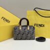 Fake Fendi By The Way Boston Brown Cotton - top-grade luxury bag dupe