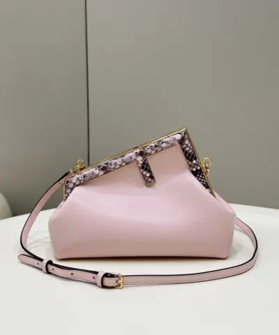 Fake Fendi First Pink Python - 1:1 premium replica handbag