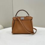Replika Fendi Peekaboo Small Brown - premium superklon håndtaske