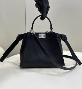Fake Fendi Peekaboo Small Black - premium superclone handbag