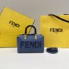 Fake Fendi By The Way Boston Blue - 1:1 premium replica handbag