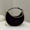 Fake Fendi Fendigraphy Large Black Velvet - affordable luxury replica bag