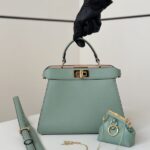 Replica Fendi Peekaboo Medium Light Green - 1:1 premium replica handbag