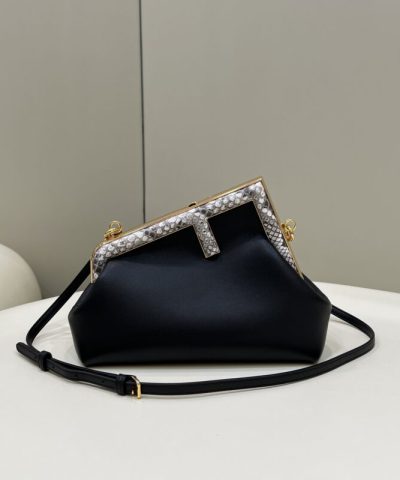Fake Fendi First Black Python - premium superclone handbag