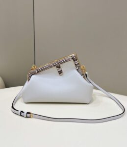Fake Fendi First White Python - high-end replica designer purse