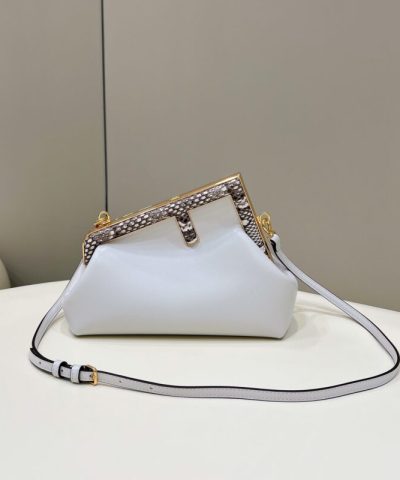 Fake Fendi First White Python - high-end replica designer purse