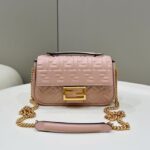 Replica Fendi Baguette Sliding Chain Pink - affordable luxury replica bag