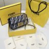 Fake Fendi Baguette Small Cotton Blue - best quality fake designer bag