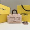 Fake Fendi By The Way Boston Pink Wool - premium superclone handbag