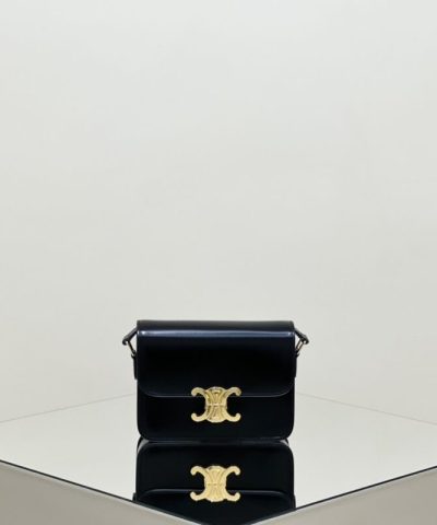 Replica Celine Triomphe Mini Black - top-grade luxury bag dupe