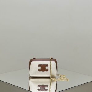 Replica Celine Triomphe Clutch White - best quality fake designer bag