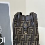 Replica Fendi Origami Small Brown Cotton - top-grade luxury bag dupe