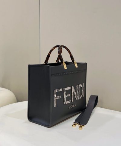 Fake Fendi Sunshine Tote Dark Grey - premium superclone handbag