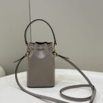 Replica Fendi Tresor Mini Bucket Grey