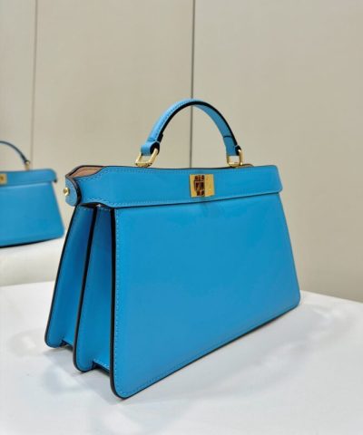 Fake Fendi Peekaboo Large Blue - 1:1 premium replica handbag