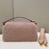Fake Fendi Baguette Pink Wool - 1:1 premium replica handbag