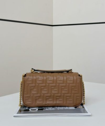 Replica Fendi Baguette Sliding Chain Brown - high-quality designer bag dupe