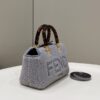 Fake Fendi By The Way Boston Blue Wool - designer handbag clone