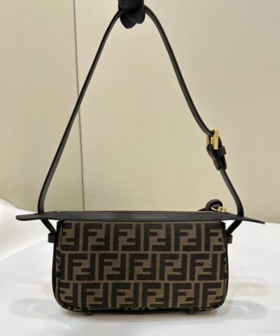 Fake Fendi Simply Brown Cotton - top-grade luxury bag dupe