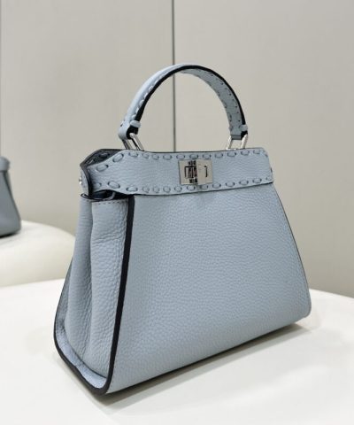 Fake Fendi Peekaboo Small Sky Blue - affordable luxury replica bag