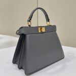 Replica Fendi Peekaboo Mini Grey - elite factory replica handbag
