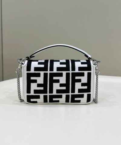 Fake Fendi Baguette Small White - ultra-realistic fake purse