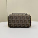 Replica Fendi Baguette Sliding Chain Ff Brown - premium superclone handbag