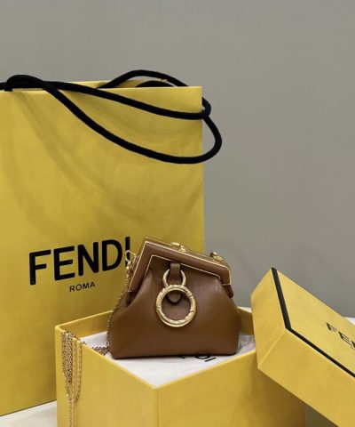 Fake Fendi First Mini Brown - premium superclone handbag