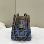 Replica Fendi Origami Small Blue Cotton - 1:1 premium replica handbag