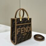 Replica Fendi Mini Tote Brown Monogram - premium superclone handbag