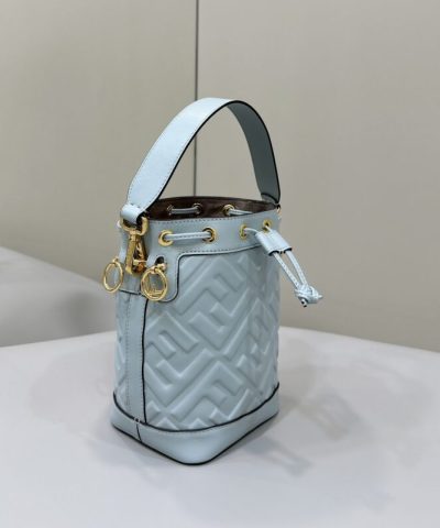 Replica Fendi Tresor Mini Bucket Blue - 1:1 premium replica handbag