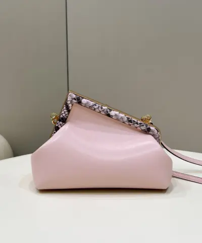 Fake Fendi First Pink Python - top-grade luxury bag dupe