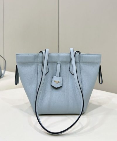 Fake Fendi Origami Small Blue - designer handbag clone