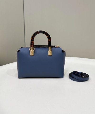 Fake Fendi By The Way Boston Blue - 1:1 premium replica handbag