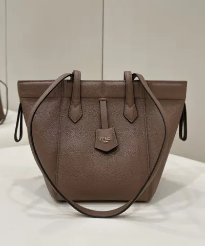 Replica Fendi Origami Small Brown - elite factory replica handbag