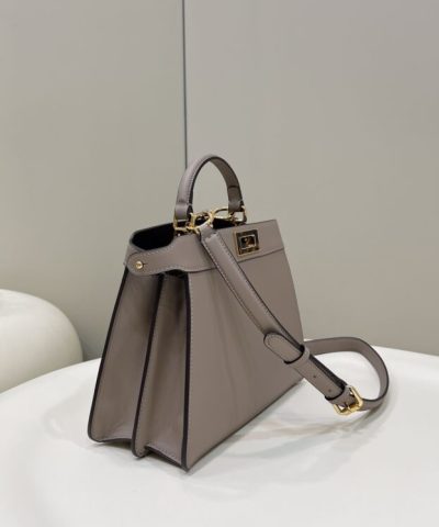 Fake Fendi Peekaboo Medium Beige - 1:1 premium replica handbag