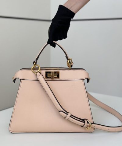 Fake Fendi Peekaboo Medium Pink - elite factory replica handbag