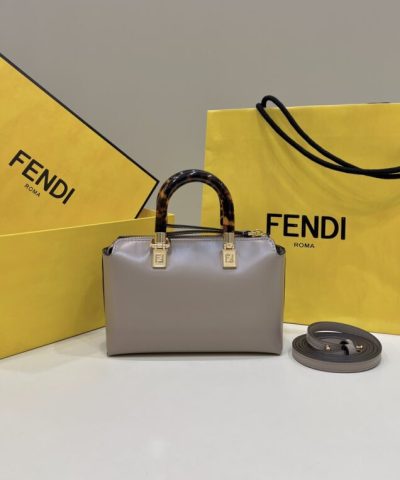 Fake Fendi By The Way Boston Dark Beige - high-end replica designer purse