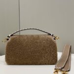 Replica Fendi Baguette Brown Wool - 1:1 premium replica handbag
