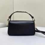 Réplique du sac Fendi Baguette en cuir noir intégral - imitation de sac de luxe haut de gamme