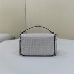 Replica Fendi Baguette Silver Diamond - affordable luxury replica bag