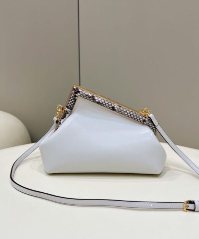 Fake Fendi First White Python - top-grade luxury bag dupe