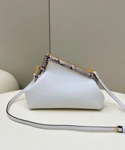 Fake Fendi First White Python - top-grade luxury bag dupe