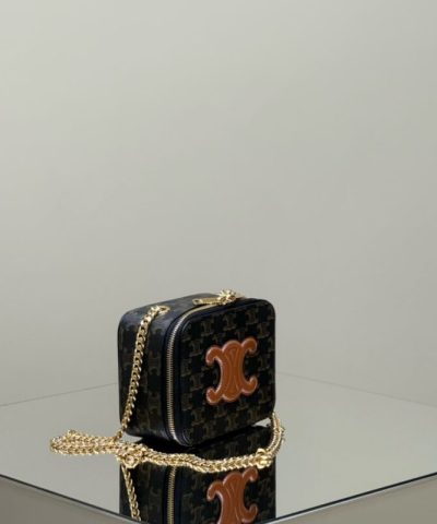 Replica Celine Triomphe Box On Chain - ultra-realistic fake purse