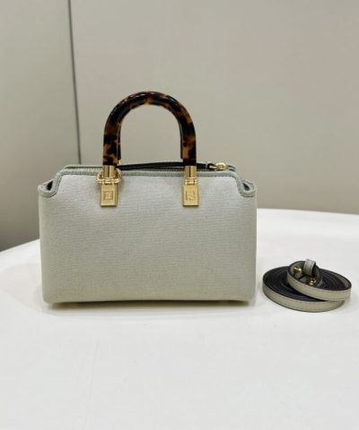 Fake Fendi By The Way Boston Beige Cotton - ultra-realistic fake purse